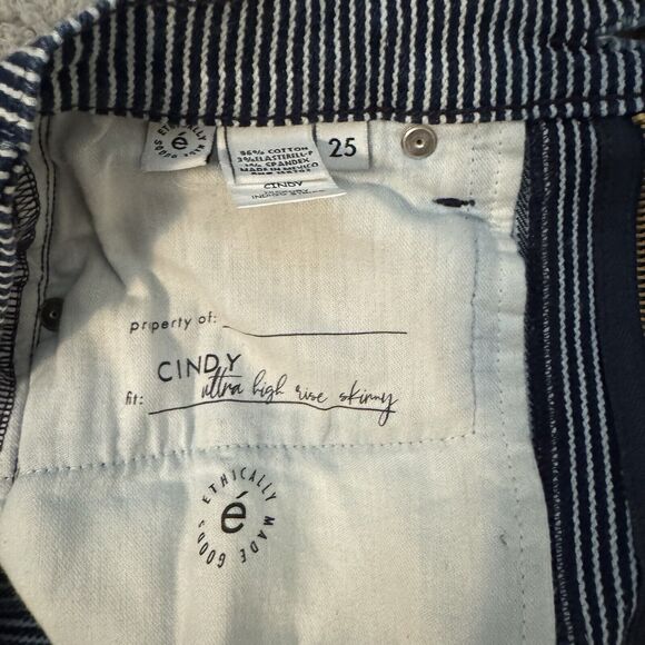 Etica Jeans Womens 25 Cindy Raw Hem Preppy Nautical Sustainable Slow Fashion - Picture 9 of 13